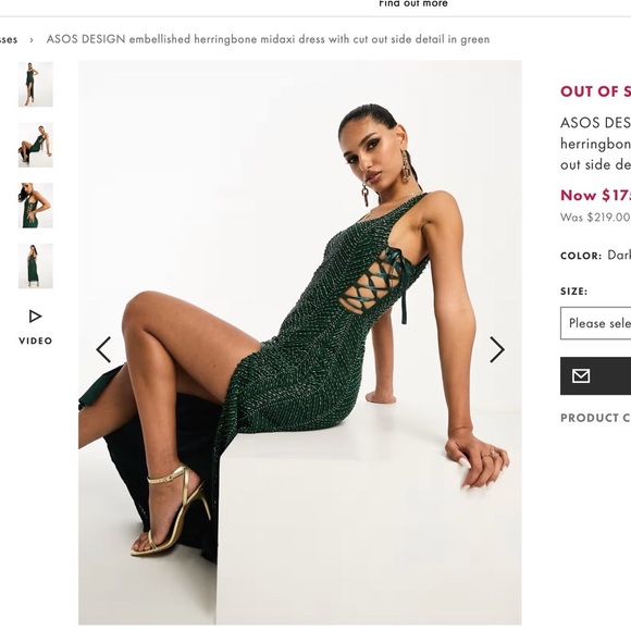 ASOS | Dresses | Asos Design Embellished Herringbone Midaxi Dress With Cut Out Side Detail Green | Poshmark ASOS | Dresses | Asos Design Embellished Herringbone Midaxi Dress With Cut Out Side Detail Green | Poshmark